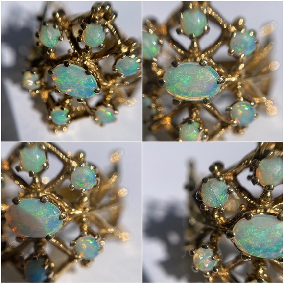 14KT Antique Australian opal ring😍✨ - Picture 12 of 17